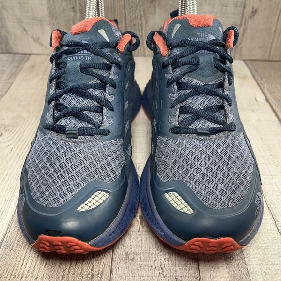 The North Face Women's Endurus TR Running Shoes Blue Red Size 6 NF0A2VUUTWD - Picture 3 of 12